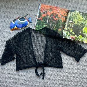 Black Crochet sequin Cover up